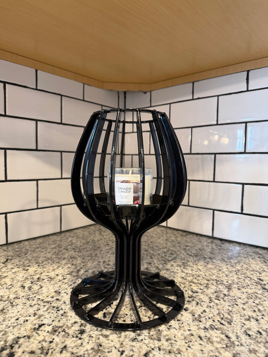 Wine Glass Candle Holder
