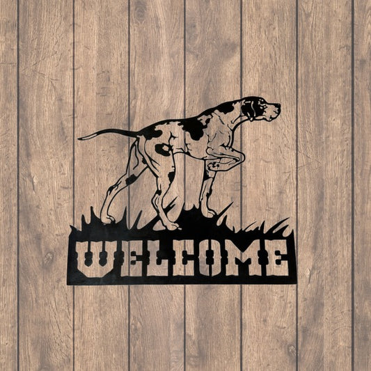 Pointer dog Welcome