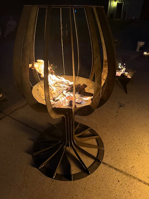 Wine Glass Outdoor Firepit 39"