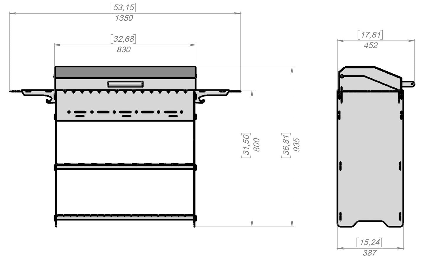 Collapsible Modern Grill with Lid