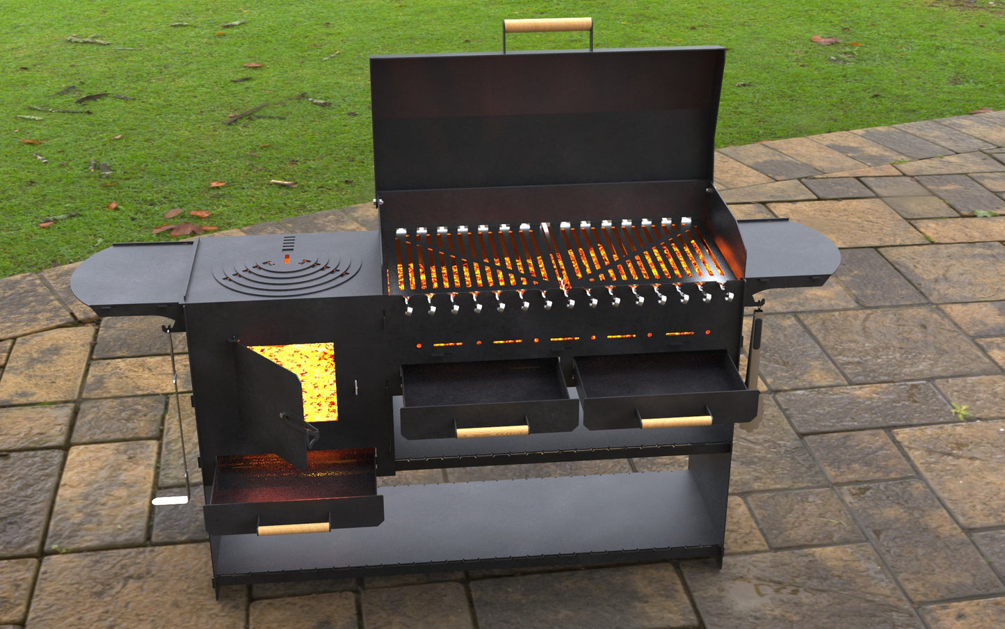 Collapsible Grill with Stove