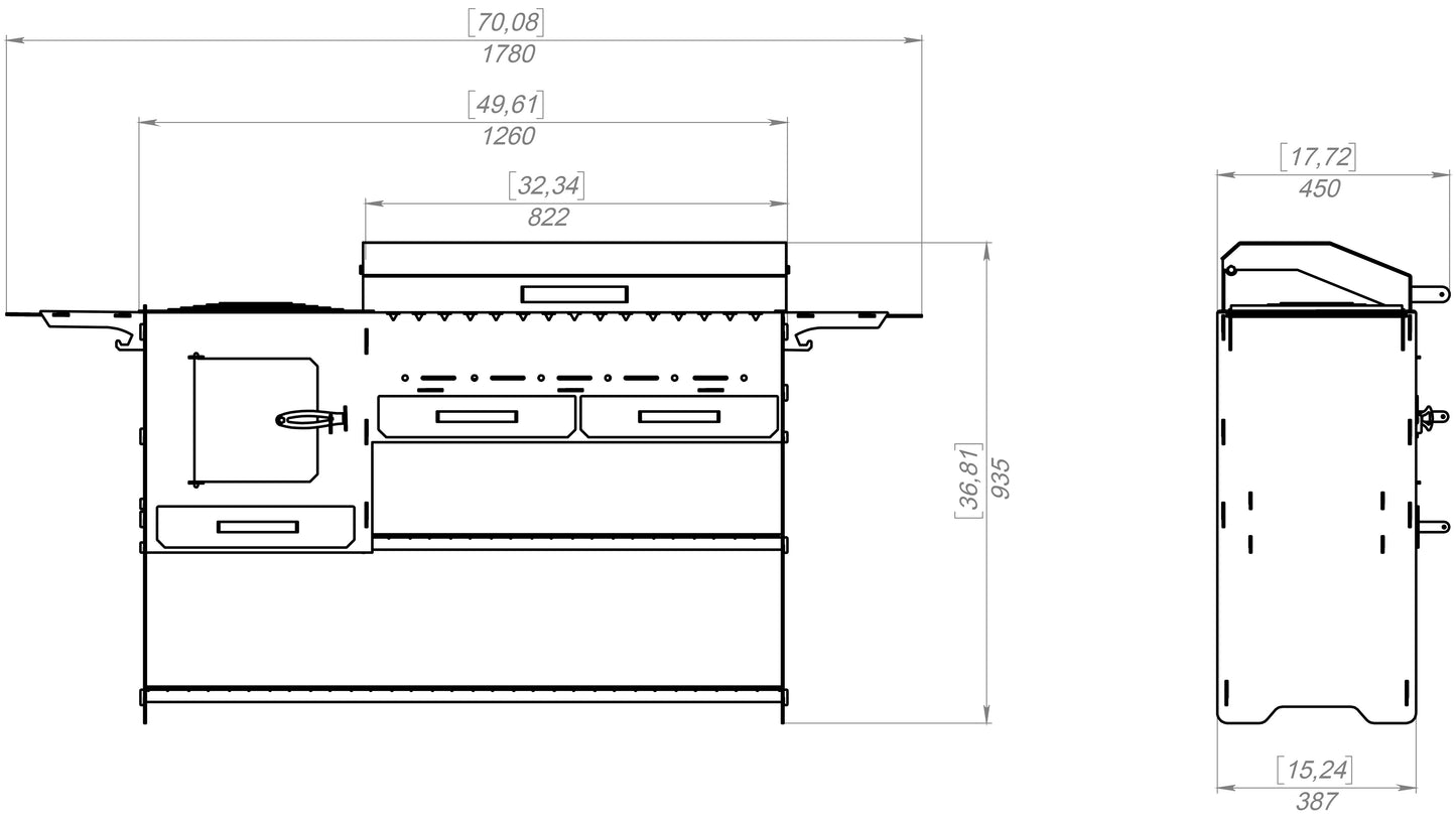 Collapsible Grill with Stove