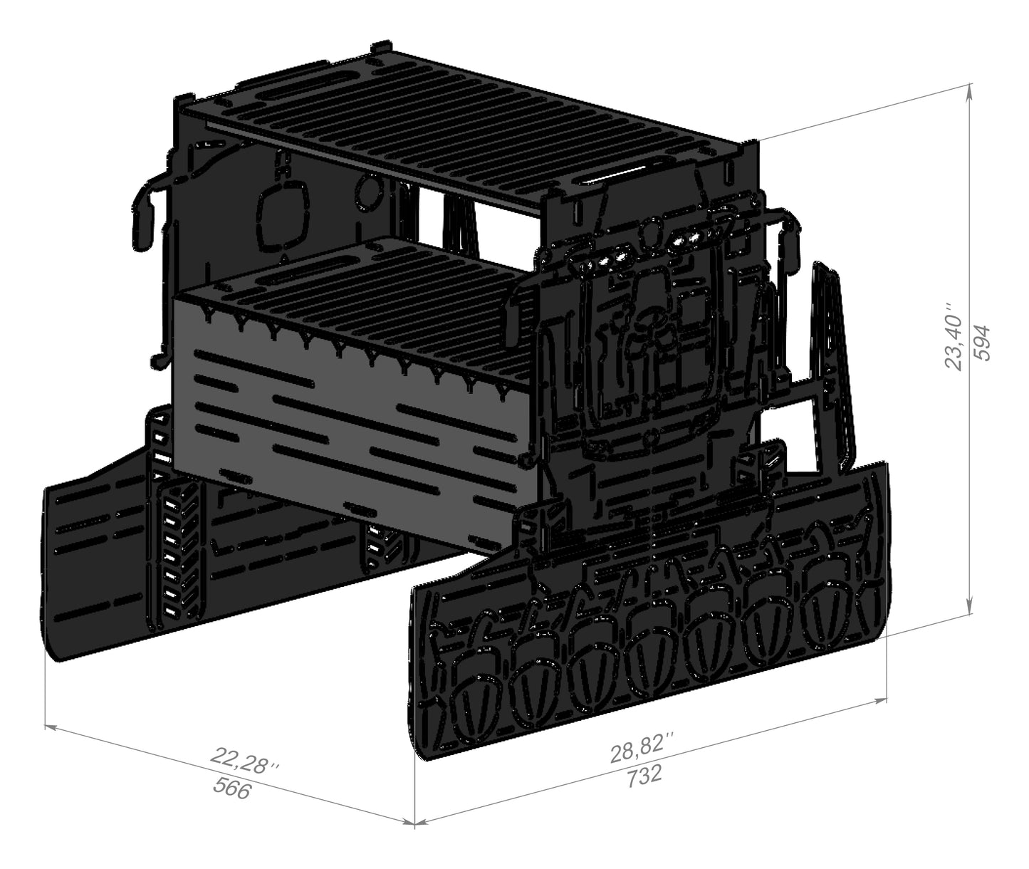 Combine Harvester Outdoor Firepit