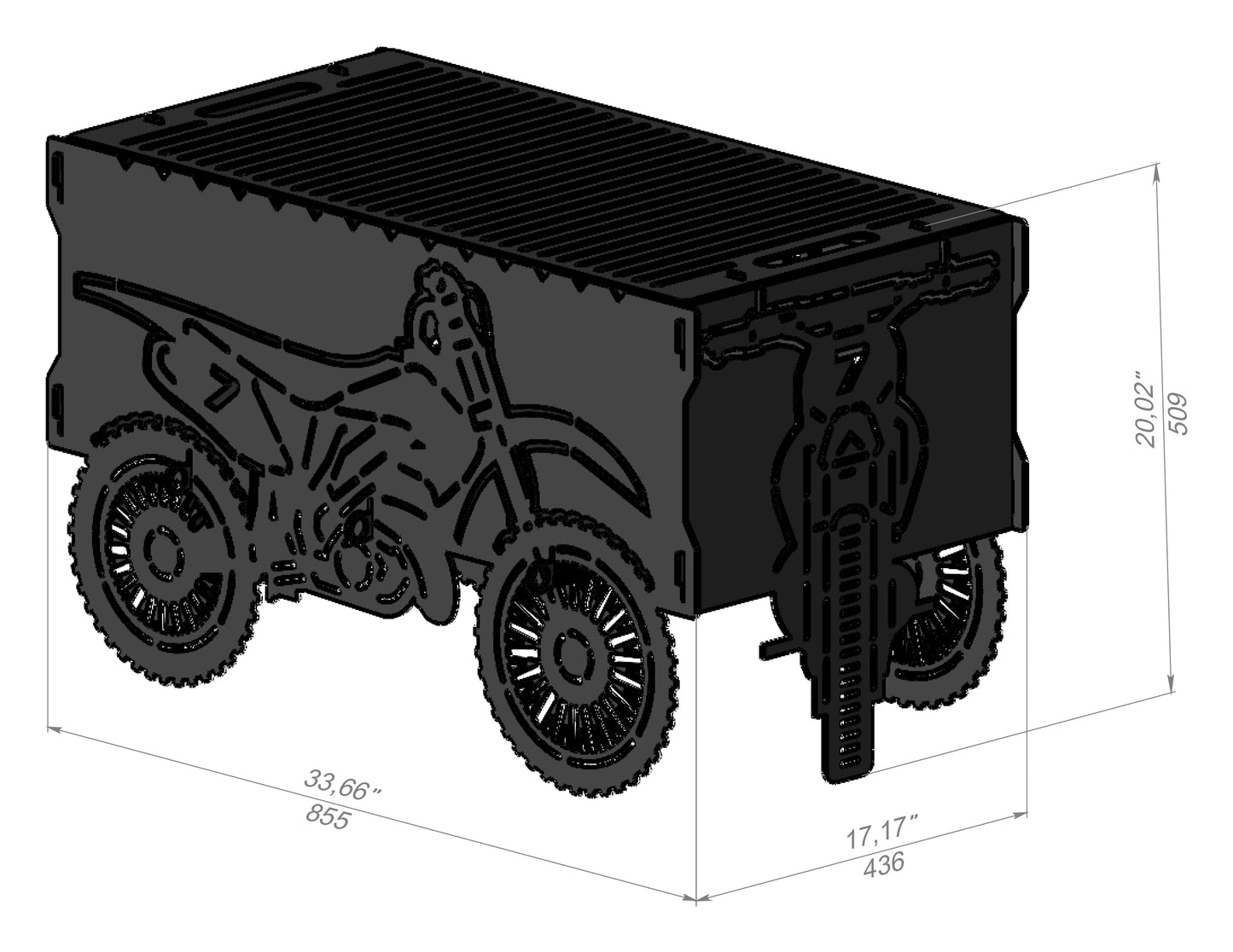 Dirt Bike Outdoor Firepit