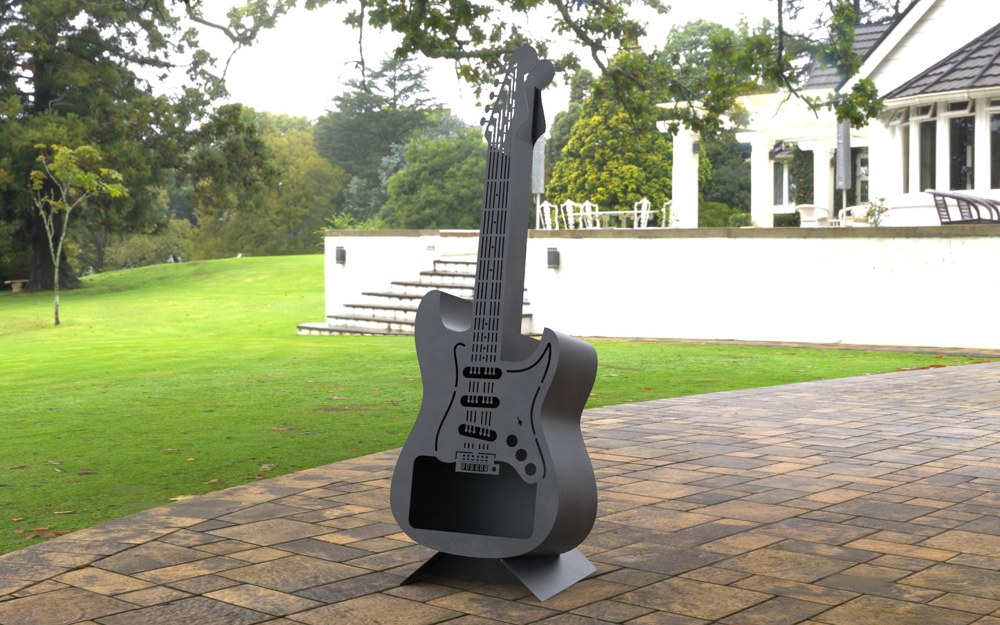 Electric Guitar 67" Outdoor Firepit