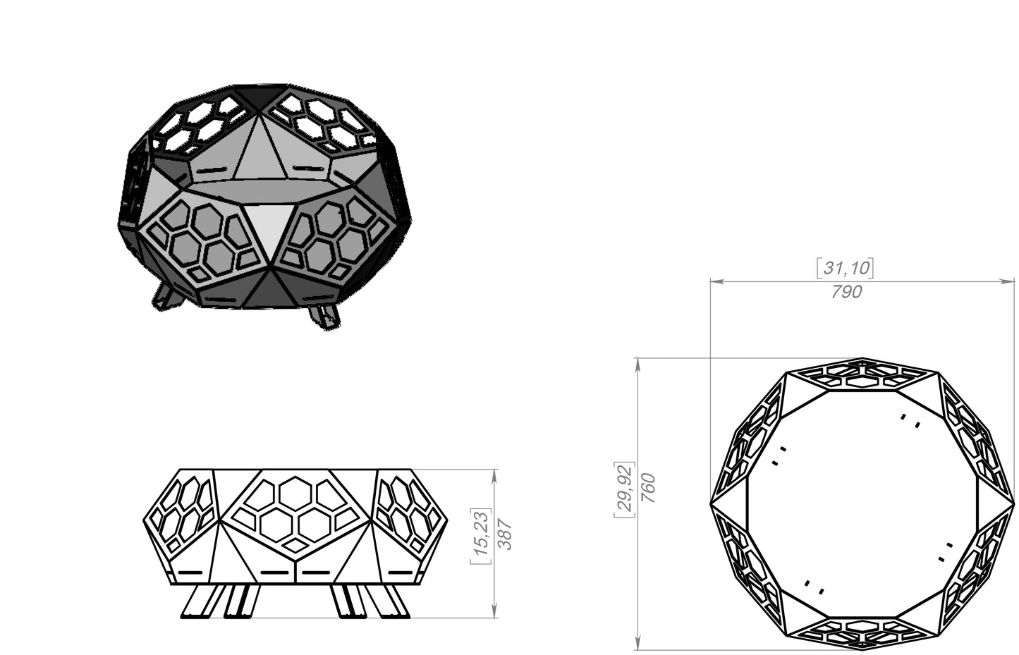 Modern 2 Outdoor Firepit