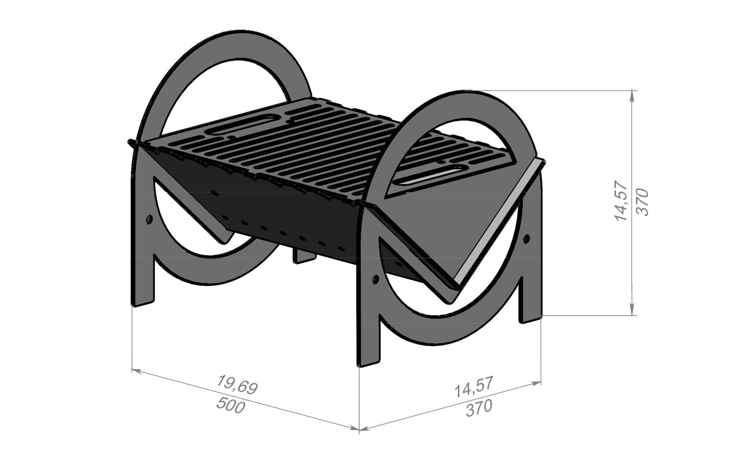 Flat Pack 2 Outdoor Firepit