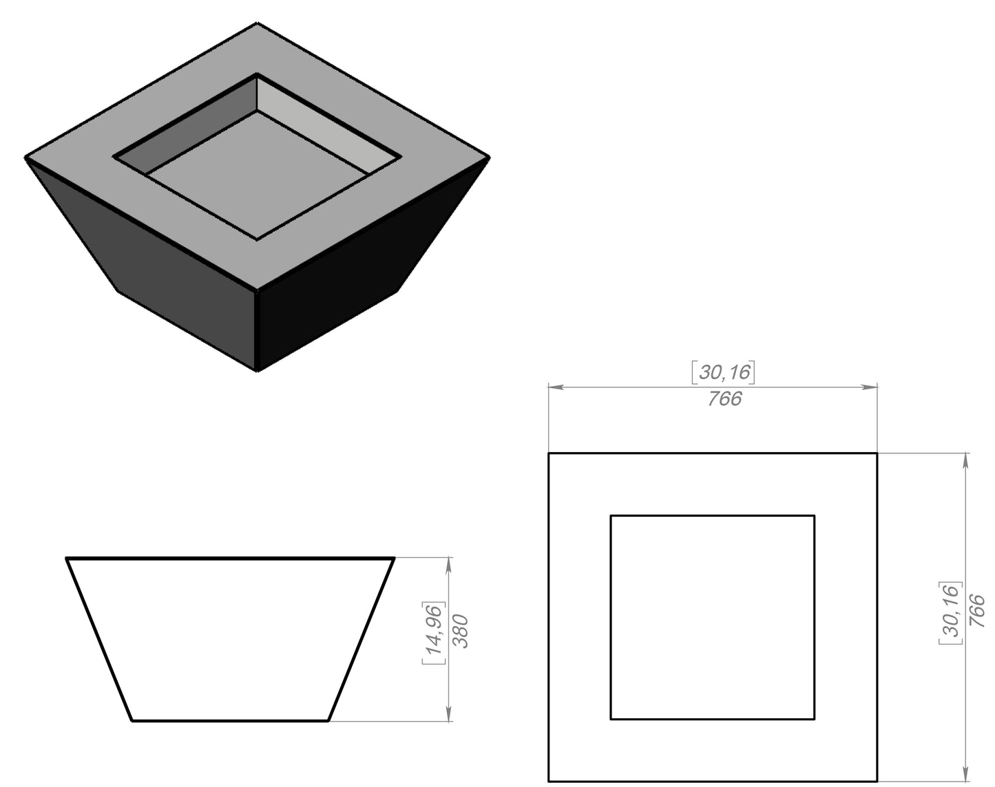 Four Sided Outdoor Firepit