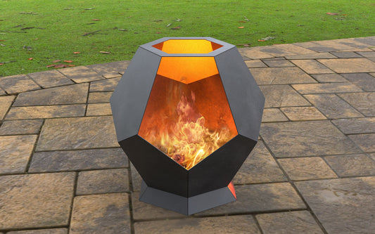 Hexagon Stone Outdoor Firepit