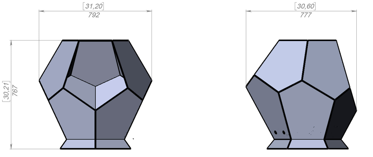 Hexagon Stone Outdoor Firepit