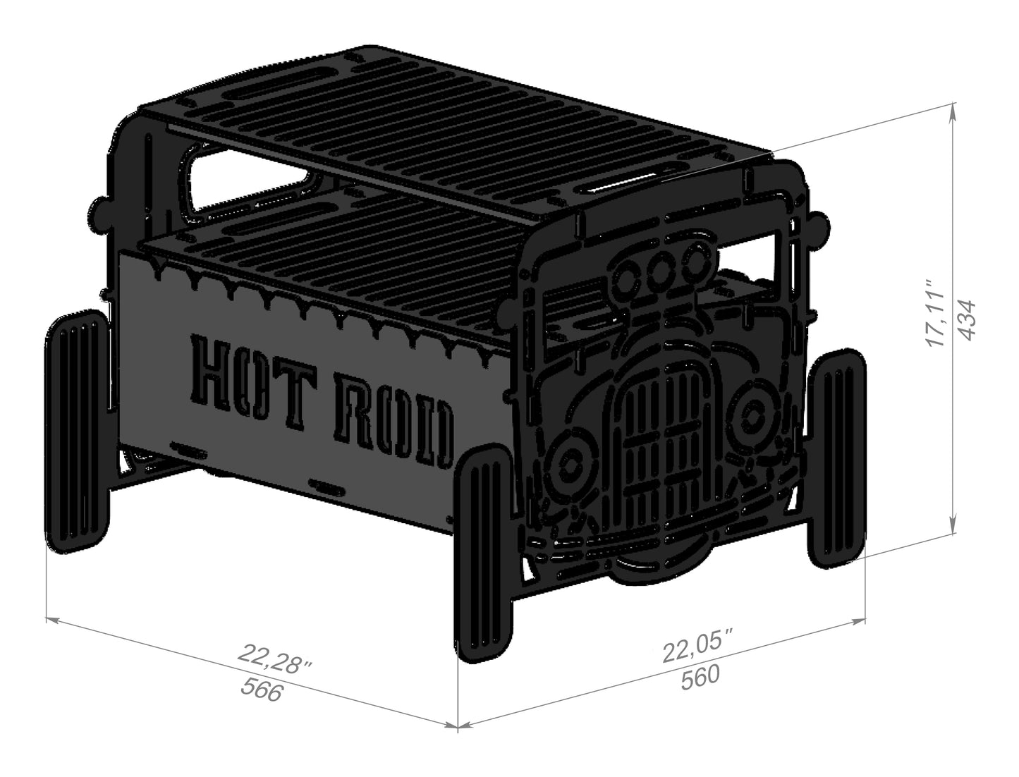 Hotrod Outdoor Firepit