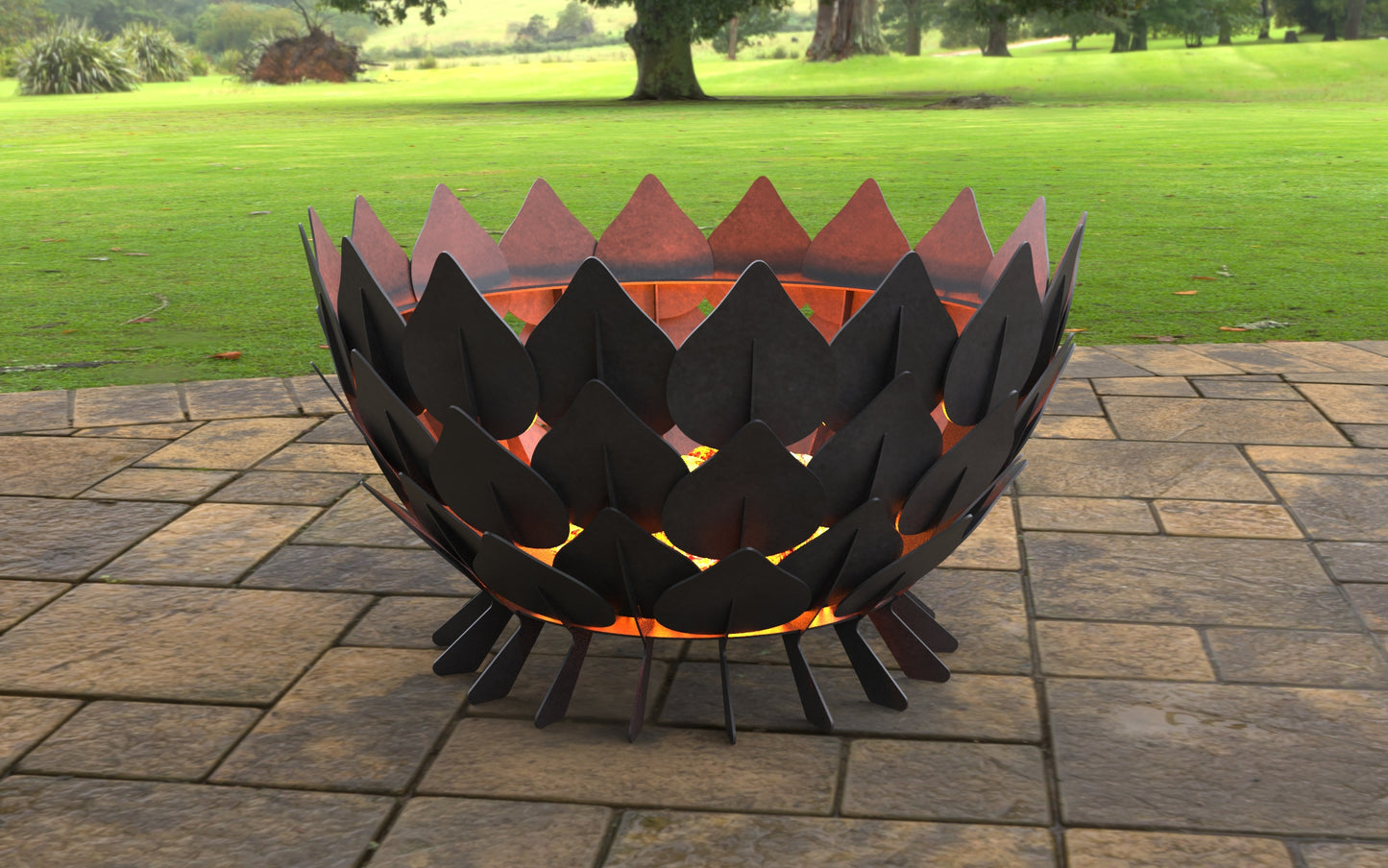 Leaf Scale Outdoor Firepit 28"