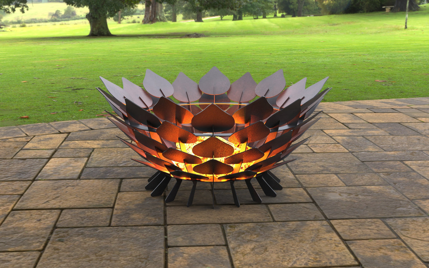 Open Leaf 42” with Design Outdoor Firepit