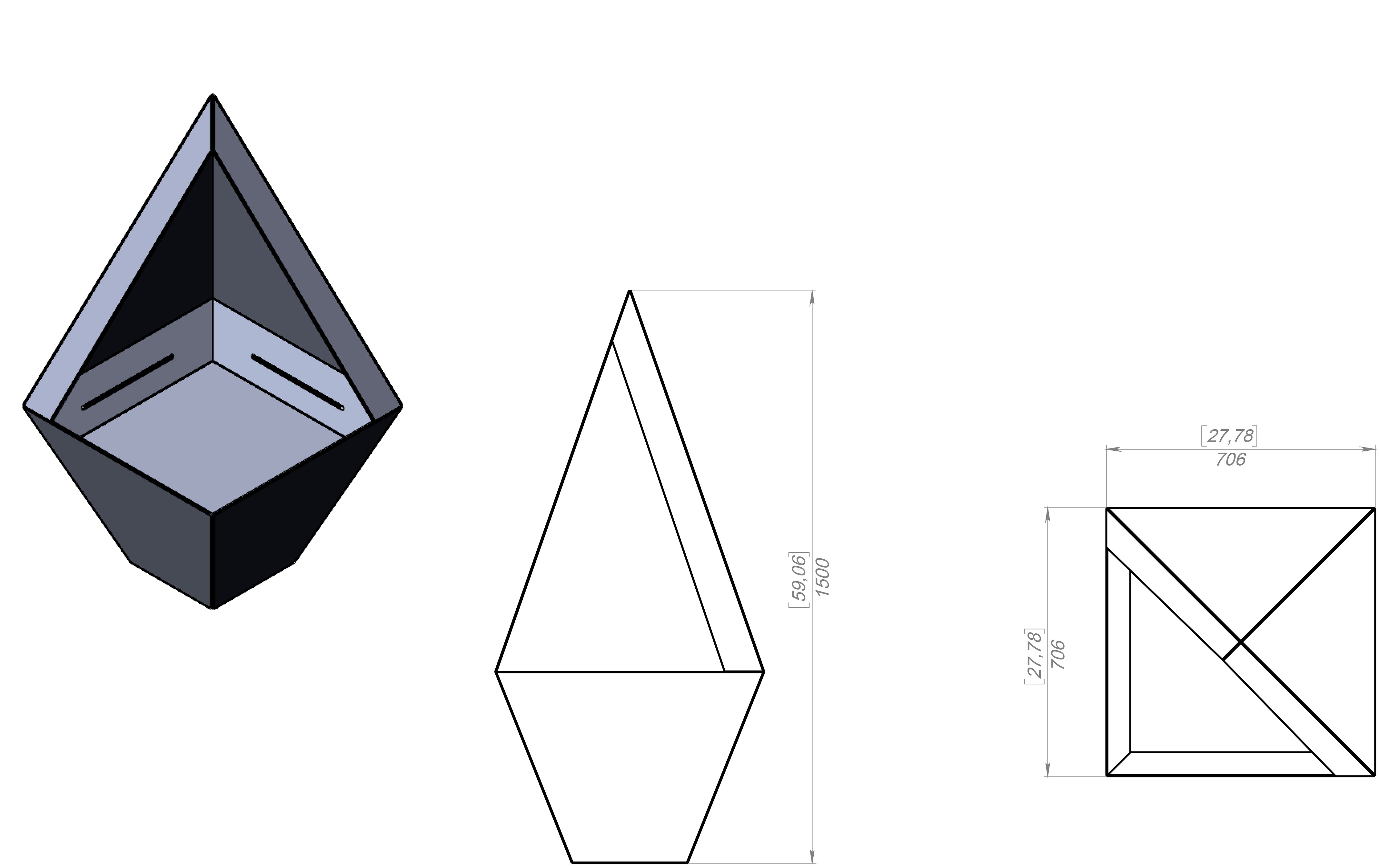 Pyramid Acute Outdoor Firepit – South Jersey Custom Metal Designs