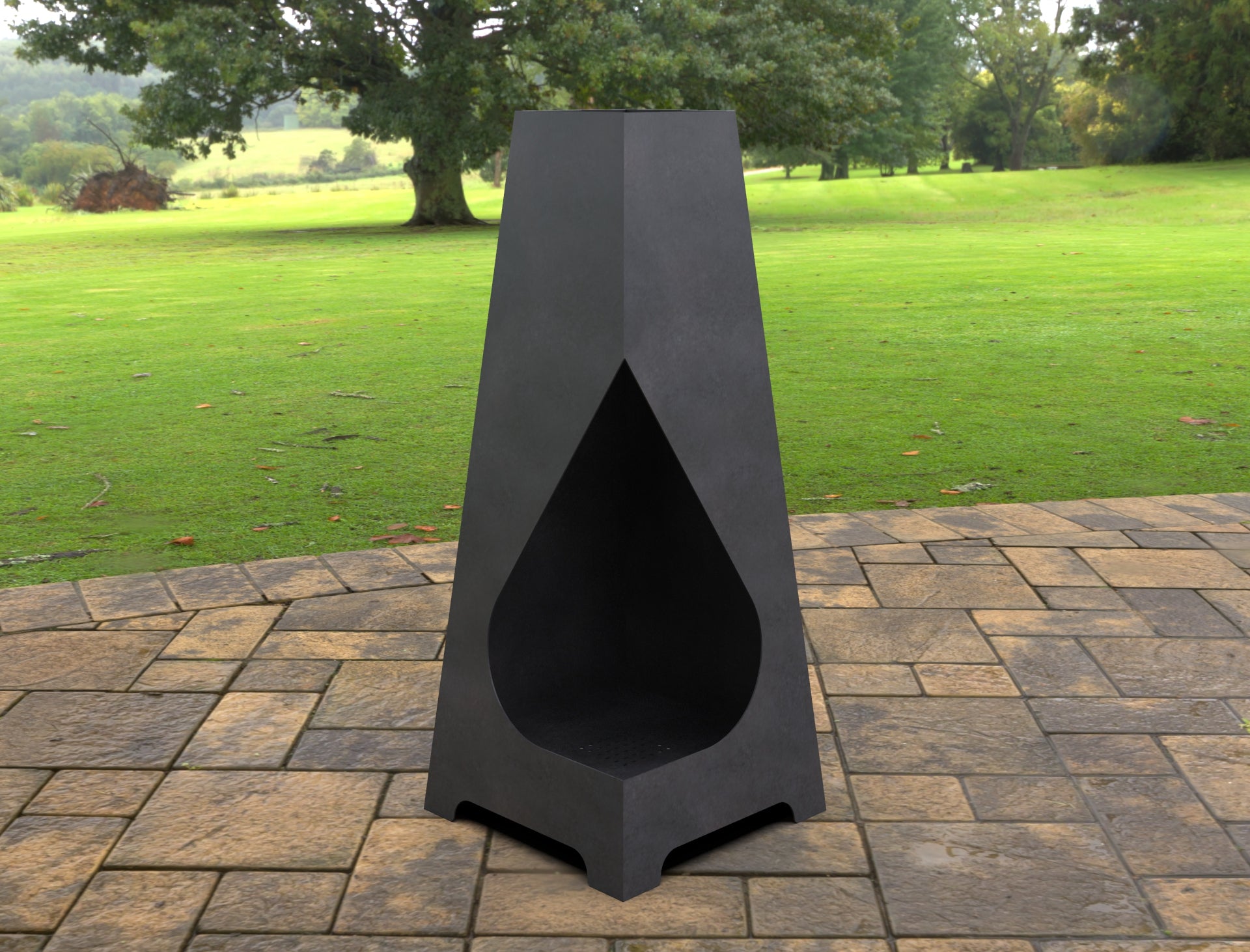 Pyramid Rain Drop Outdoor Firepit – South Jersey Custom Metal Designs