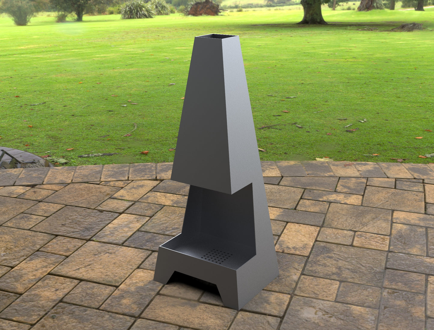 Pyramid Front Face Outdoor Firepit