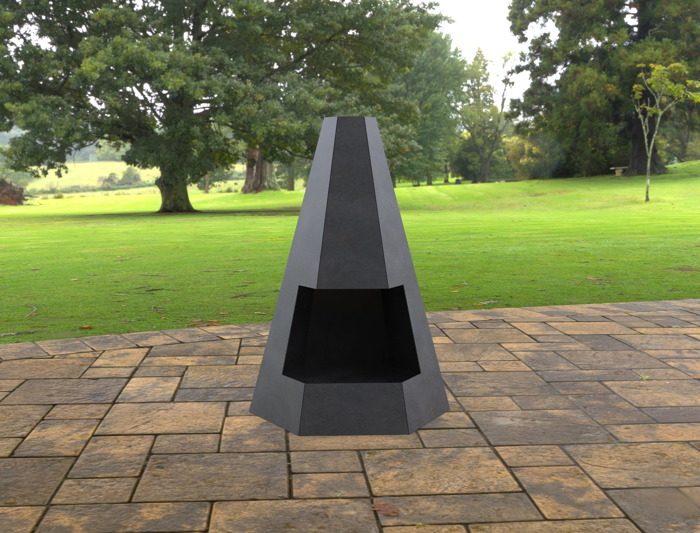 Pyramid Single Hexagon Outdoor Firepit