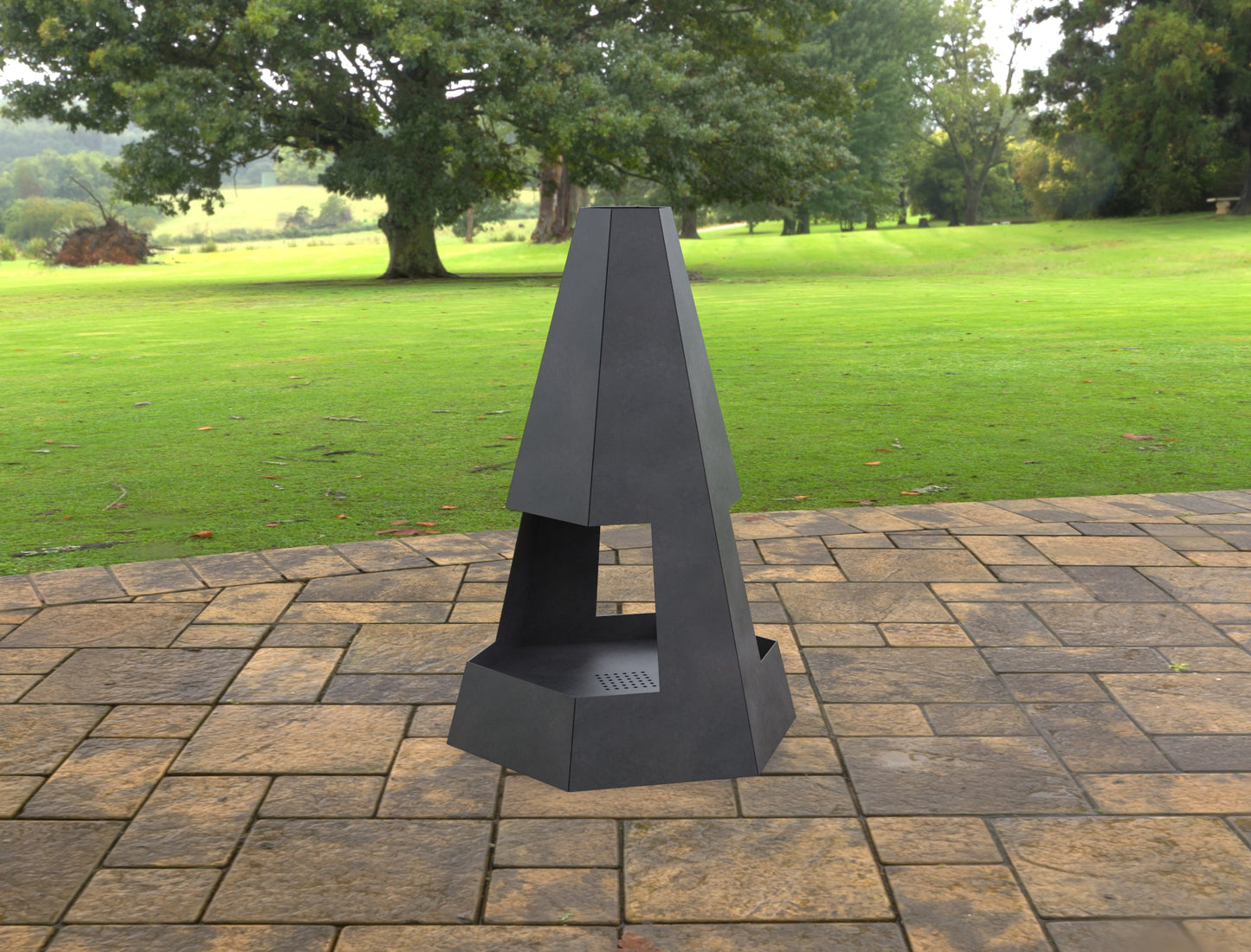 Pyramid Hexagon Low Outdoor Firepit