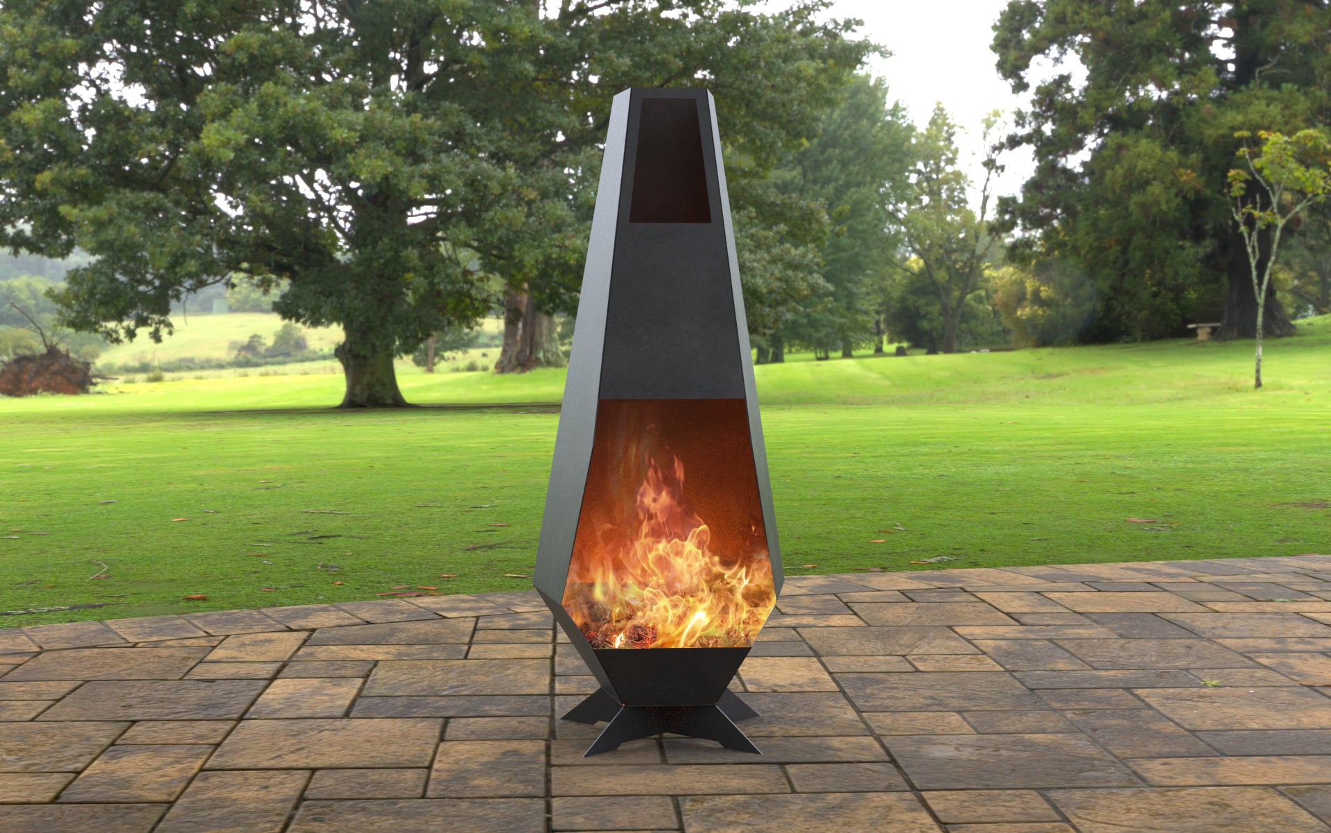 Pyramid Modern Outdoor Firepit – South Jersey Custom Metal Designs