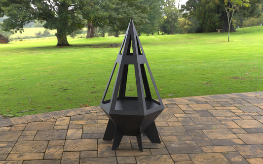 Pyramid Rocket Tall Outdoor Firepit