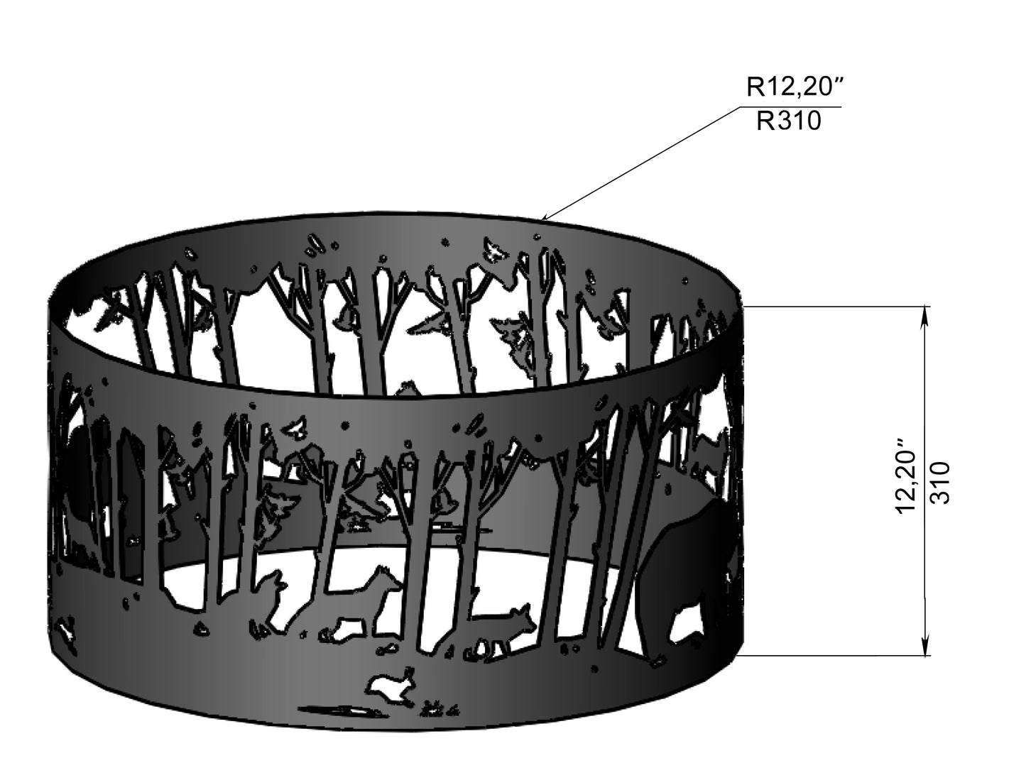 Bear Firepit Ring