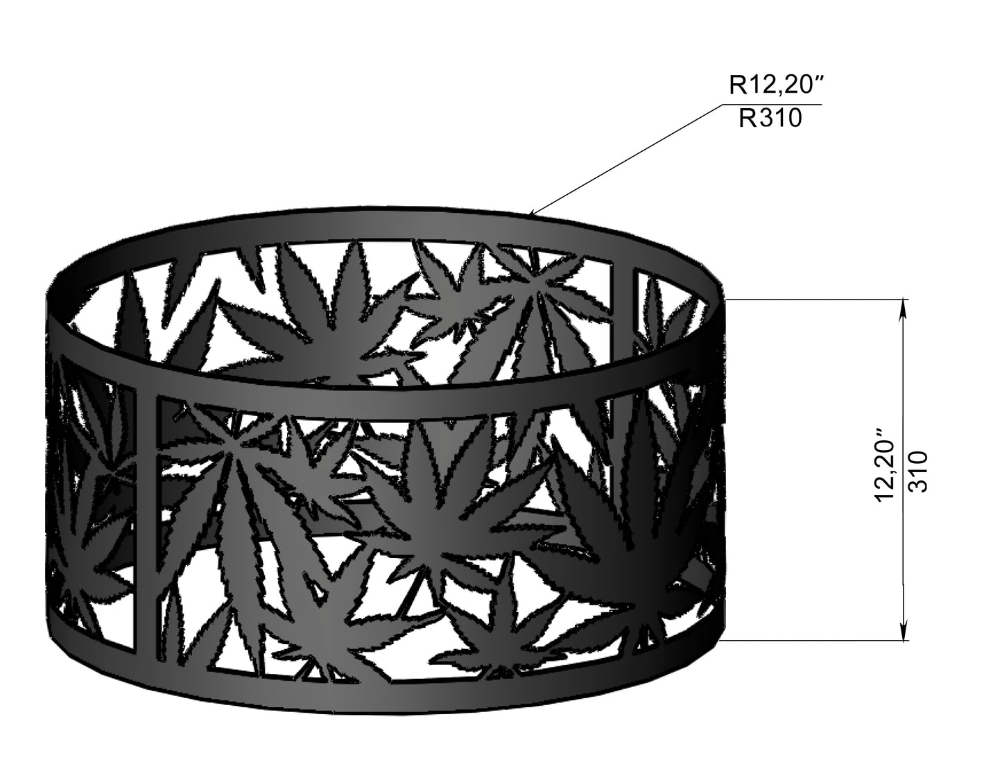 Cannabis Firepit Ring