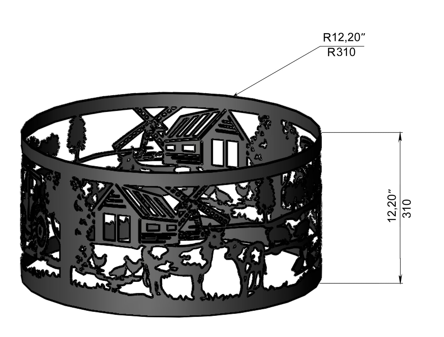 Farm Firepit Ring