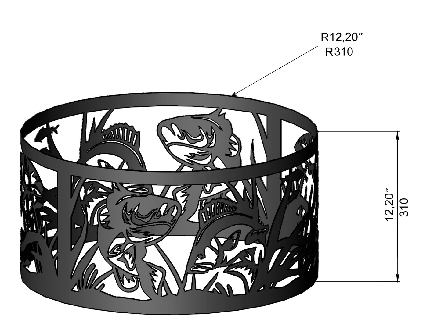 Fish Firepit Ring