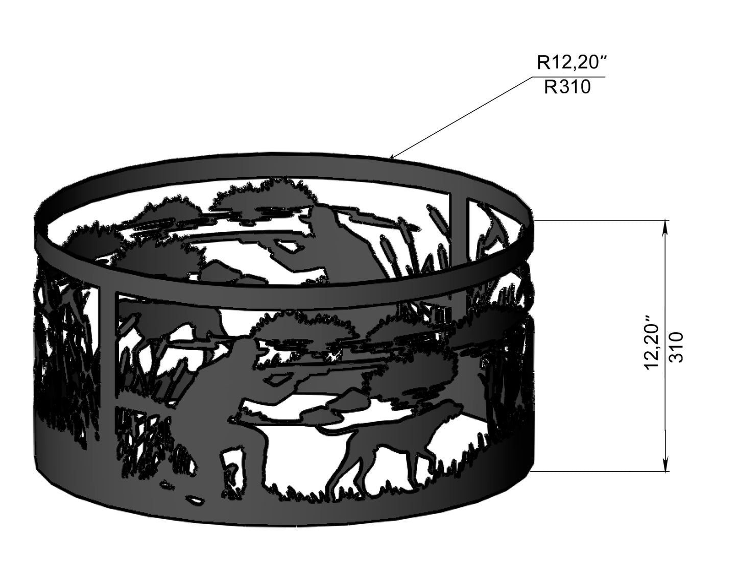 Hunting Firepit Ring