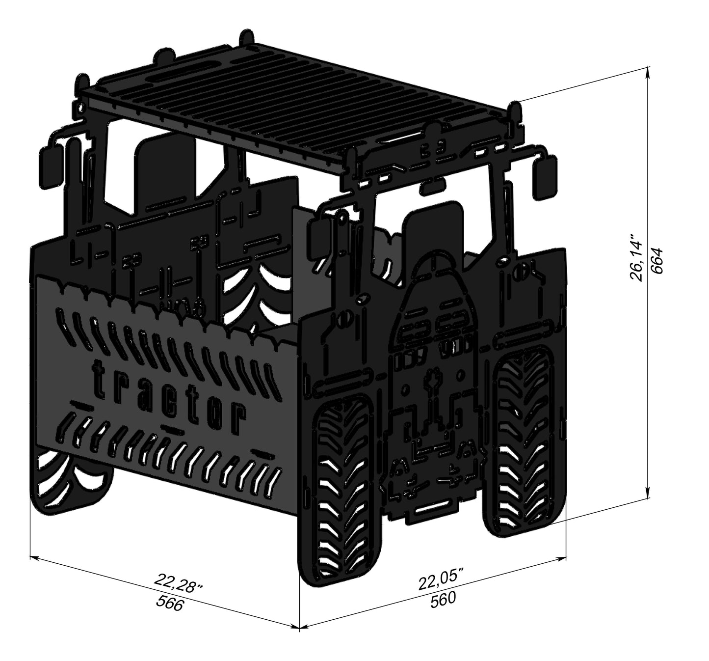 Tractor Collapsible Outdoor Firepit