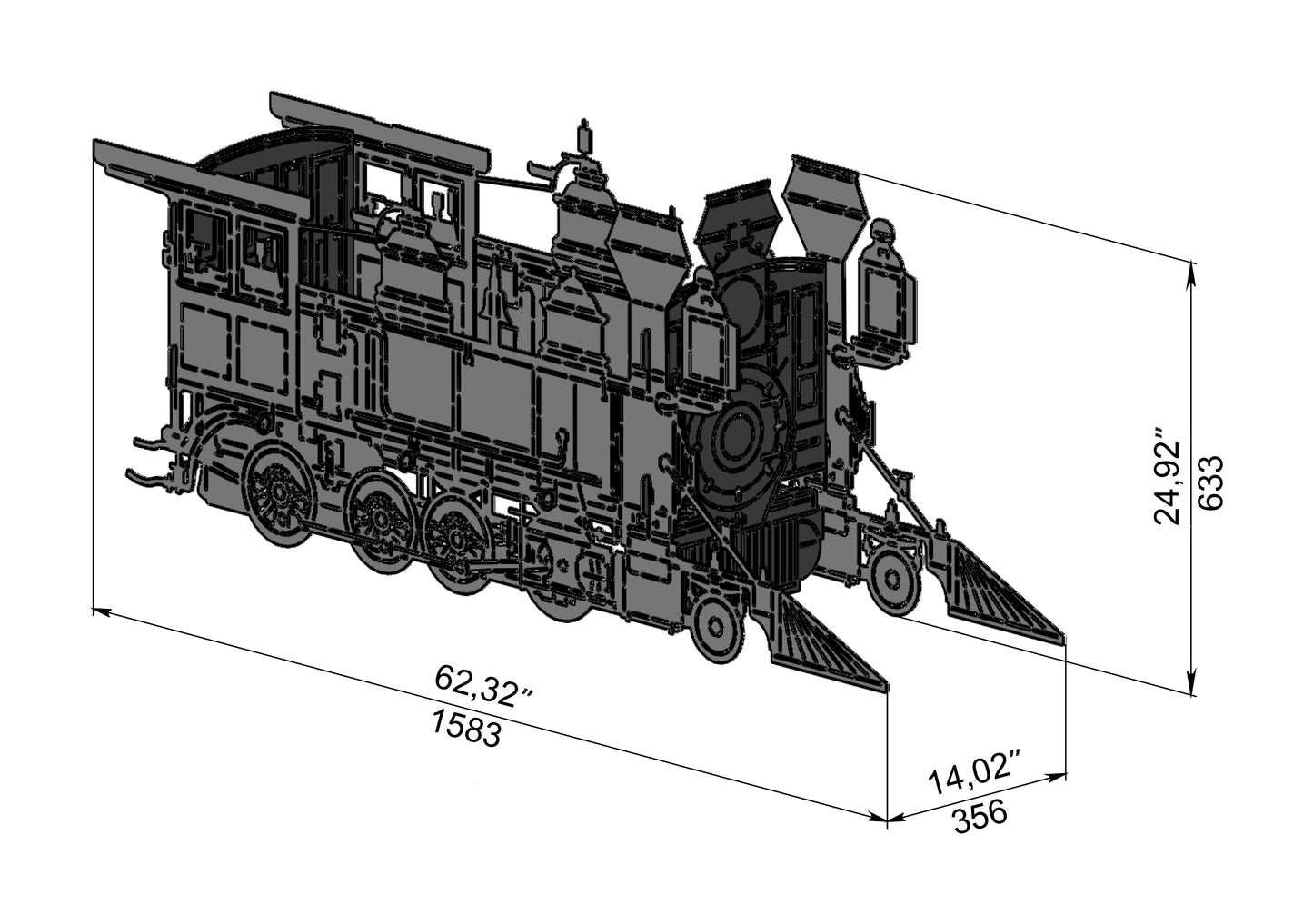 Train Collapsible Outdoor Firepit