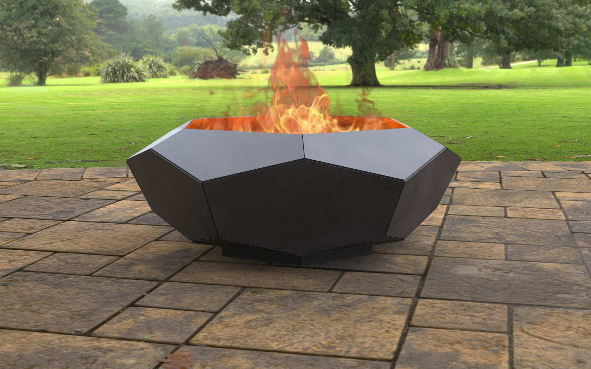 Volumetric Hexagon 3 Outdoor Firepit – South Jersey Custom Metal Designs